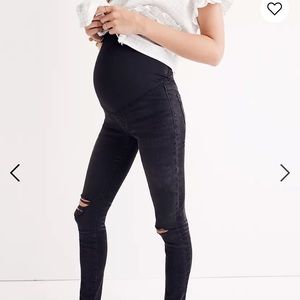 Madewell over-the-belly Maternity Skinny Jeans in Black Sea